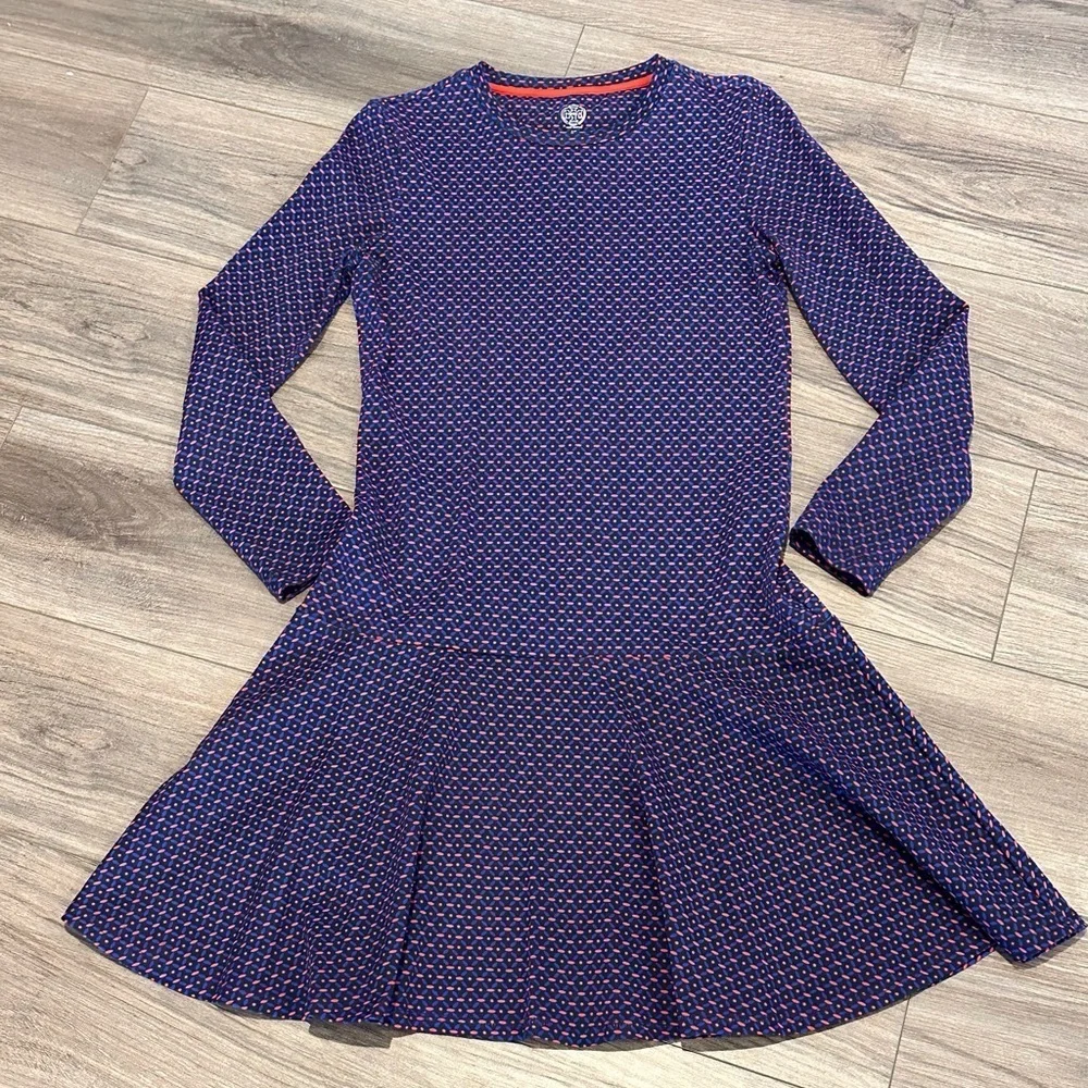 NWOT Tory Burch Jenny Purple Patterned Long Sleeve Dress XS